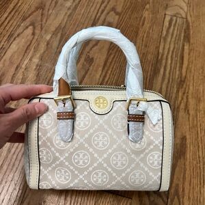 Tory Burch t monogram barrel bag